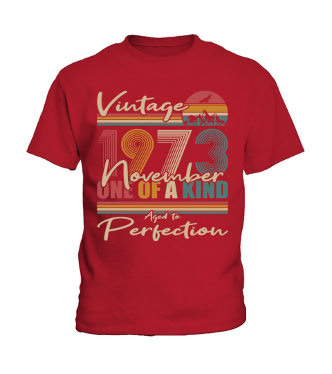 50th birthday november 1973 vintage 1973 Kids T-Shirt