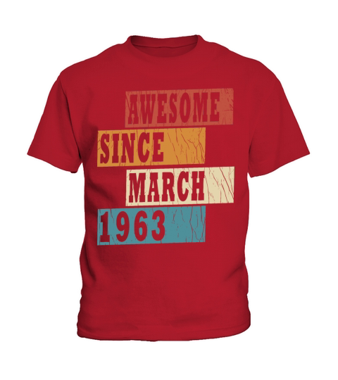 60th birthday vintage march 1963 vintage 1963 Kids T-Shirt