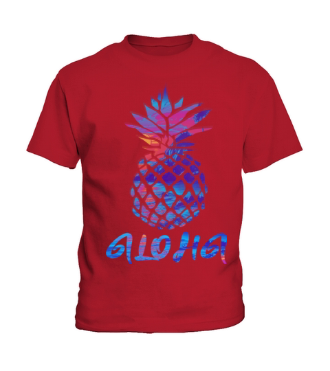 Pineapple Aloha Hawaii Vintage Vintage Hawaiian Kids T-Shirt