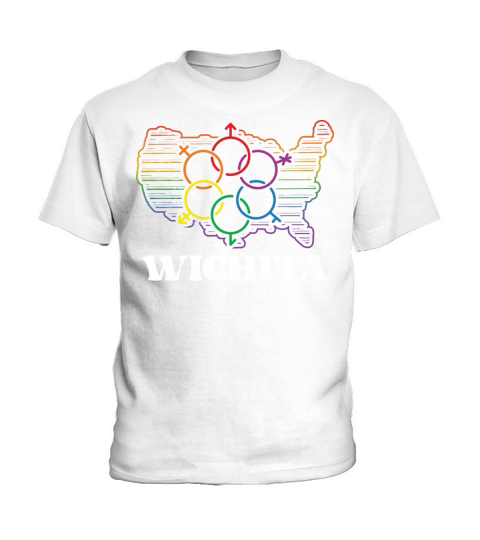 Wichita Pride Month Pride Flag LGBT Community LGBT Kids T-Shirt