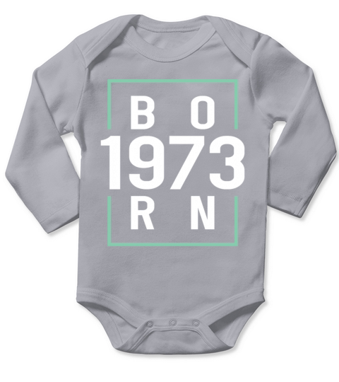 50th birthday vintage 1973 born 1973 Long Sleeve Baby One-Piece