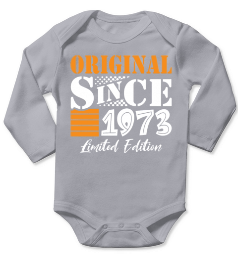 50th birthday vintage 1973 original since 1973 Long Sleeve Baby One-Piece