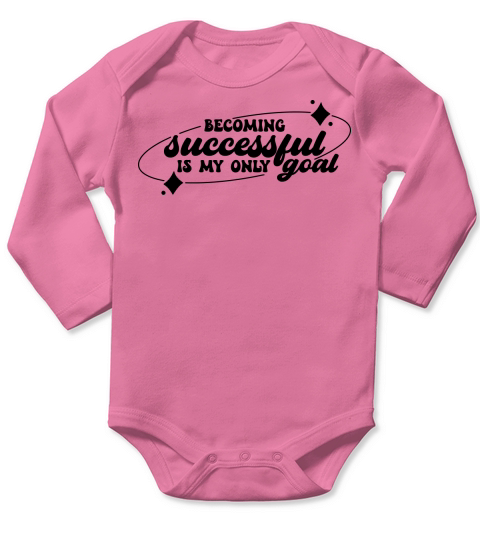 Becoming Successful Affirmation Quote Long Sleeve Baby One-Piece