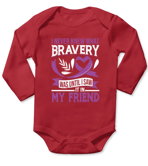 Bravery Epilepsy Purple Ribbon Epileptic Epilepsy Long Sleeve Baby One-Piece