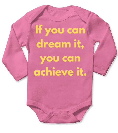 Inspirational and Motivational Quotes for Success Long Sleeve Baby One-Piece
