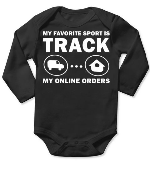 My favorite Sport Is Track My Online Orders Long Sleeve Baby One-Piece