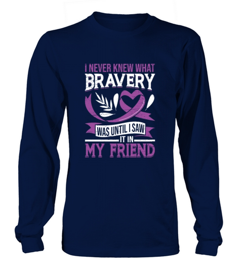 Bravery Epilepsy Purple Ribbon Epileptic Epilepsy Long sleeved Unisex