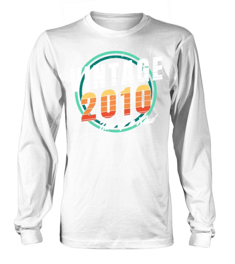 Vintage 2010 Shirt for Men Women 13 Year Old 13rd Long sleeved Unisex