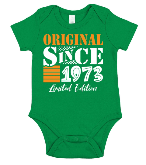 50th birthday vintage 1973 original since 1973 Short Sleeve Baby One-Piece