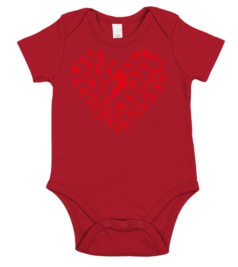 Heart Full Ski Winter Sport Lovers Valentine Gift Short Sleeve Baby One-Piece