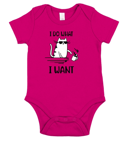 i do what i want cat rule Short Sleeve Baby One-Piece