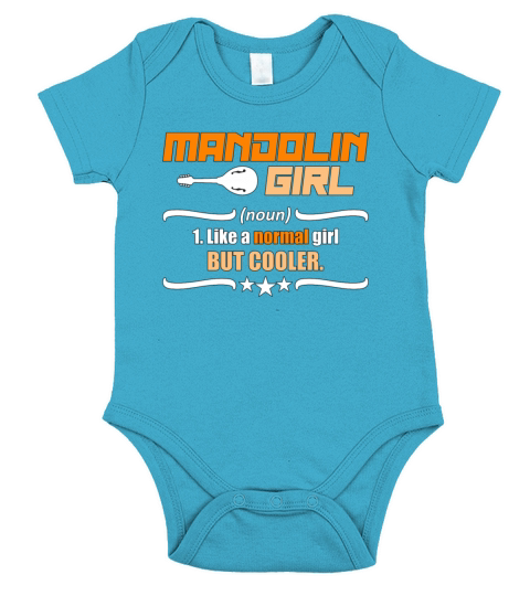 Mandolin Girl Like A Normal Girl Bluegrass Music Short Sleeve Baby One-Piece