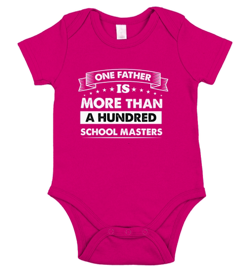 ONE FATHER IS MORE THAN A HUNDRED SCHOOL MASTERS Short Sleeve Baby One-Piece