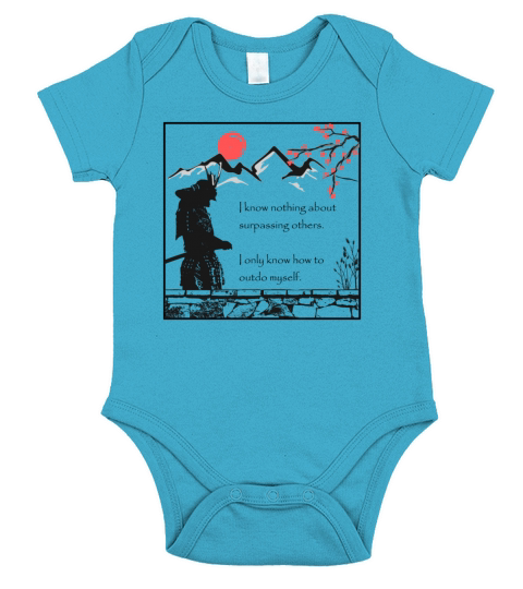 Samurai Quote Inspirational Japan Motivation Short Sleeve Baby One-Piece