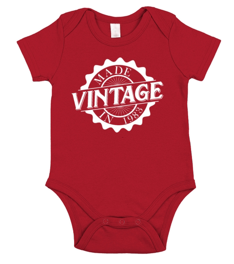 Vintage 1983 Birthday Sayings Short Sleeve Baby One-Piece
