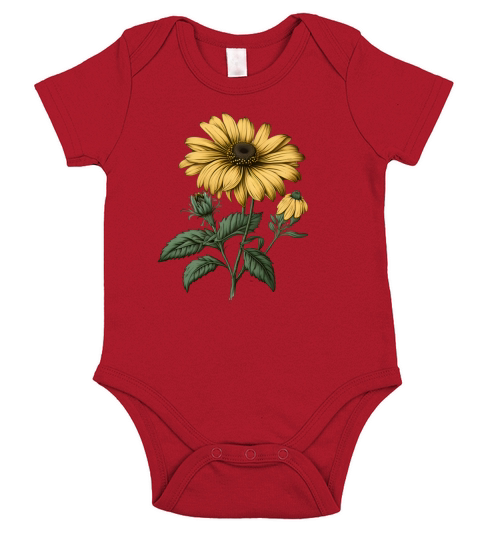 vintage Daisy flower Short Sleeve Baby One-Piece