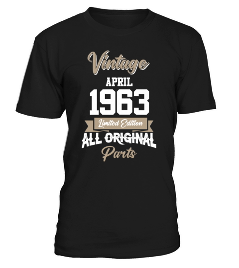 April 1963 Vintage Birthday Present T-Shirt Unisex