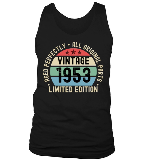 70th Birthday Vintage 1953 Tank Top Unisex