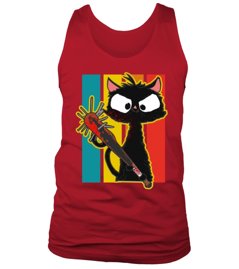 Halloween Retro Cat Vintage Cat Tank Top Unisex