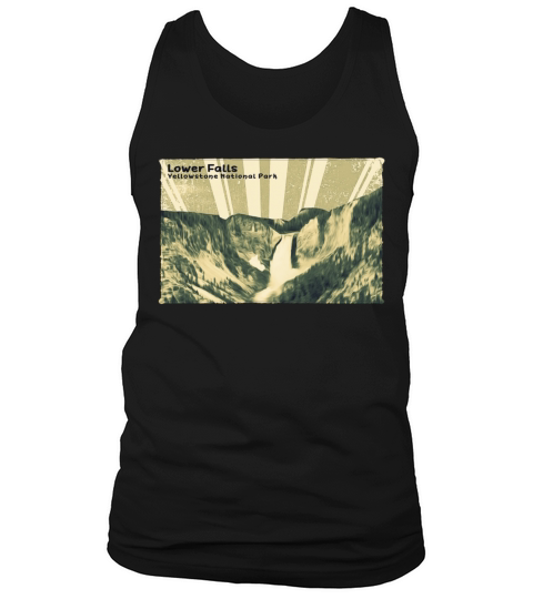 Retro Vintage Lower Falls of Yellowstone Tank Top Unisex