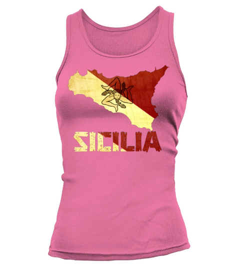 Vintage Retro Sicilia Italia Sicily Flag Souvenir Tank top Woman