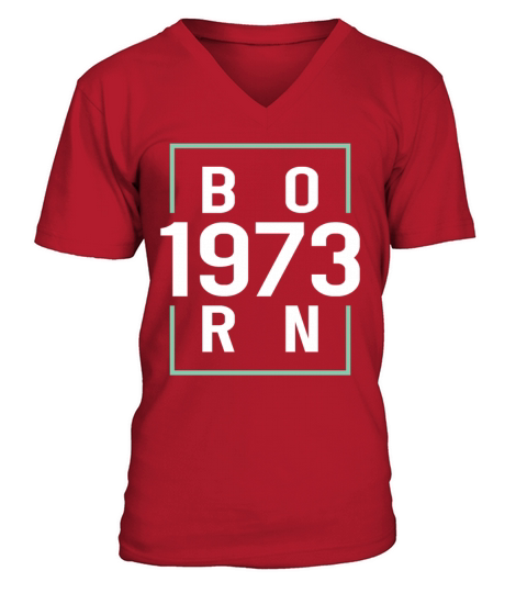 50th birthday vintage 1973 born 1973 V-Neck T-shirt