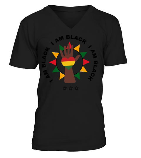 Black History Month 12 V-Neck T-shirt
