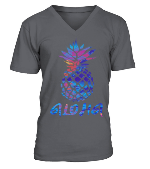 Pineapple Aloha Hawaii Vintage Vintage Hawaiian V-Neck T-shirt