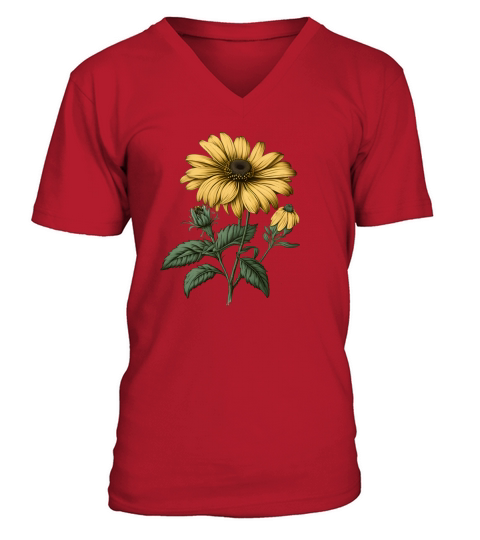 vintage Daisy flower V-Neck T-shirt
