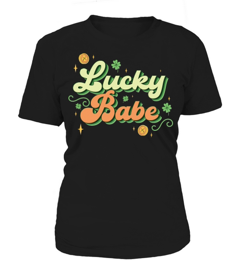 Lucky Babe Retro St Patricks Day Women's T-Shirt