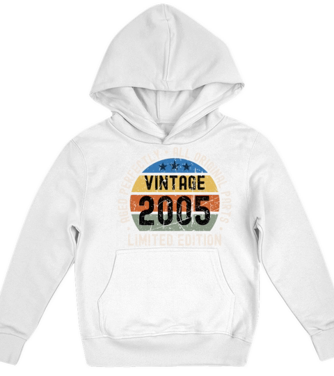 18th Birthday Vintage 2005 Kids Hoodie