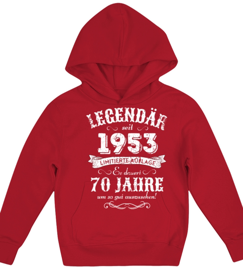 70th Birthday Vintage 1953 Kids Hoodie