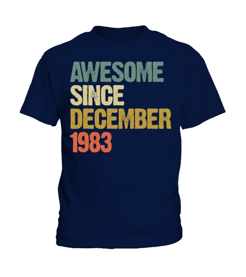Groovy Awesome Since December 1983 Vintage Gift Kids T-Shirt