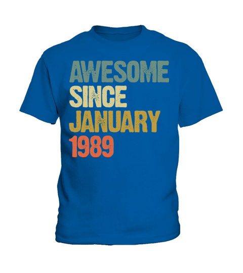 Groovy Retro Awesome Since January 1989 Kids T-Shirt