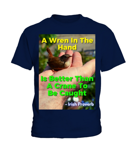 Irish Proverb - A Wren In The Hand Is Better Than Kids T-Shirt