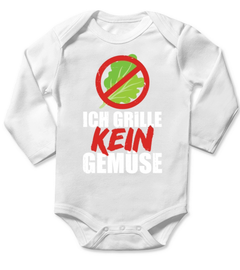 BBq german Hate Vegetable Long Sleeve Baby One-Piece
