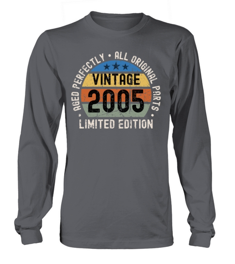 18th Birthday Vintage 2005 Long sleeved Unisex