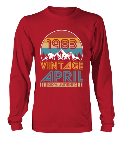 40th birthday april 1983 vintage 1983 Long sleeved Unisex