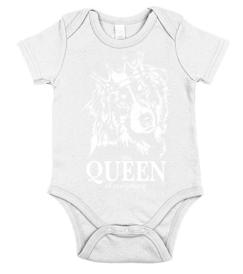 Australian Shepherd Queen Everything dog mom Short Sleeve Baby One-Piece