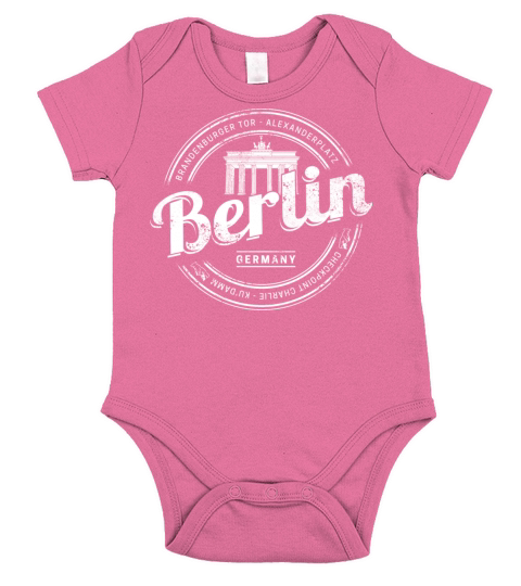 Berlin Germany Brandenburg Gate vintage souvenir Short Sleeve Baby One-Piece