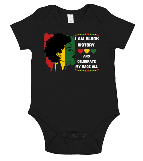 Black History Month Afro Melanin Black Women Short Sleeve Baby One-Piece