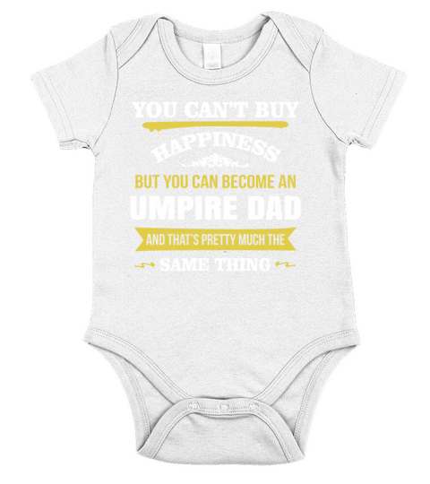 Happiness Is Being An Umpire Dad Gift For Dad Short Sleeve Baby One-Piece