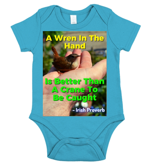Irish Proverb - A Wren In The Hand Is Better Than Short Sleeve Baby One-Piece