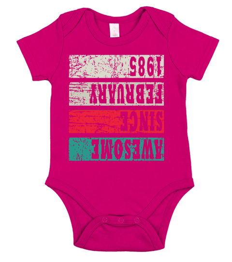 Retro Birthday Year Vintage 1985 Short Sleeve Baby One-Piece