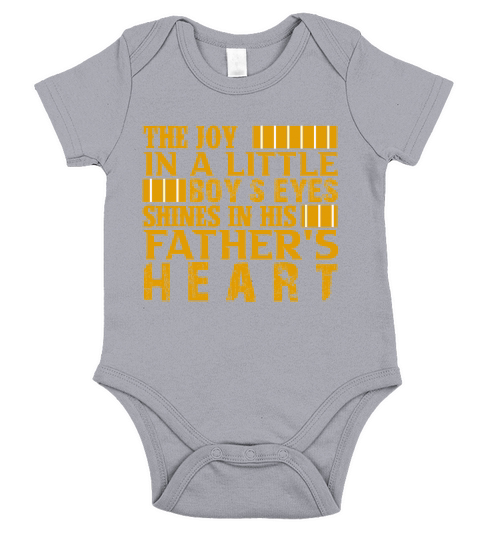 The Joy In A Little Boys Eyes Shines In His Fathers Heart Short Sleeve Baby One-Piece