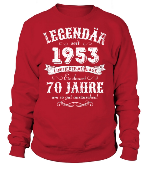 70th Birthday Vintage 1953 Sweatshirt Unisex