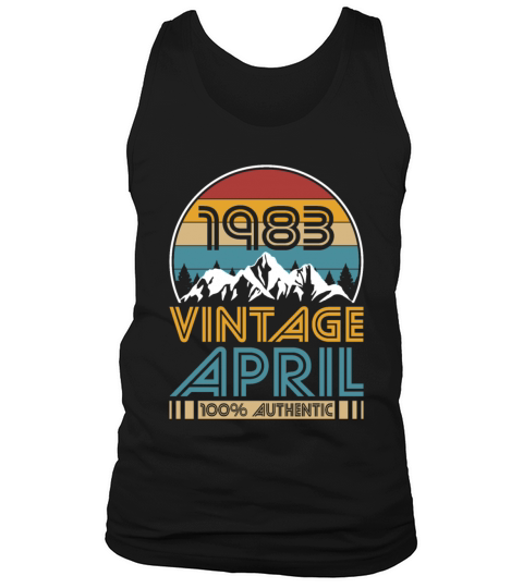 40th birthday april 1983 vintage 1983 Tank Top Unisex