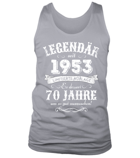 70th Birthday Vintage 1953 Tank Top Unisex