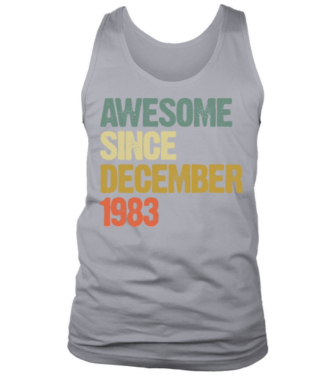 Groovy Awesome Since December 1983 Vintage Gift Tank Top Unisex