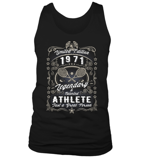 Vintage 1971 Tennis Birthday Gift Sport Hobby Tank Top Unisex
